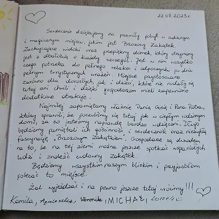 Brzozowy Zakatek Vakantiehuis *